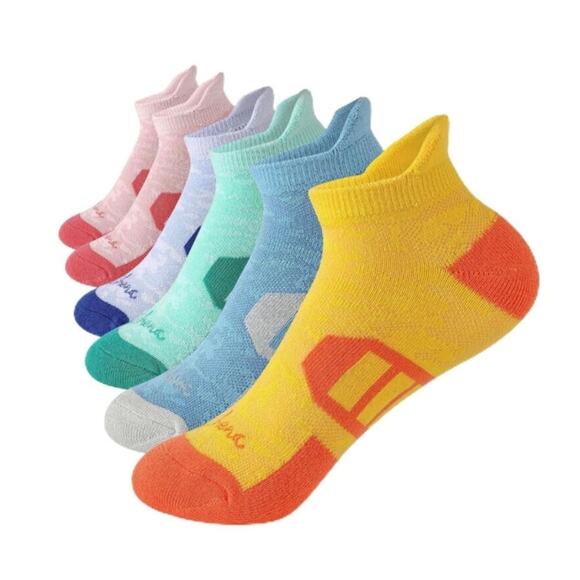 Amazon Accessories - Women's Ultra-Comfort Ankle Socks 6-Pack Colorful Arch Support Breathable S6